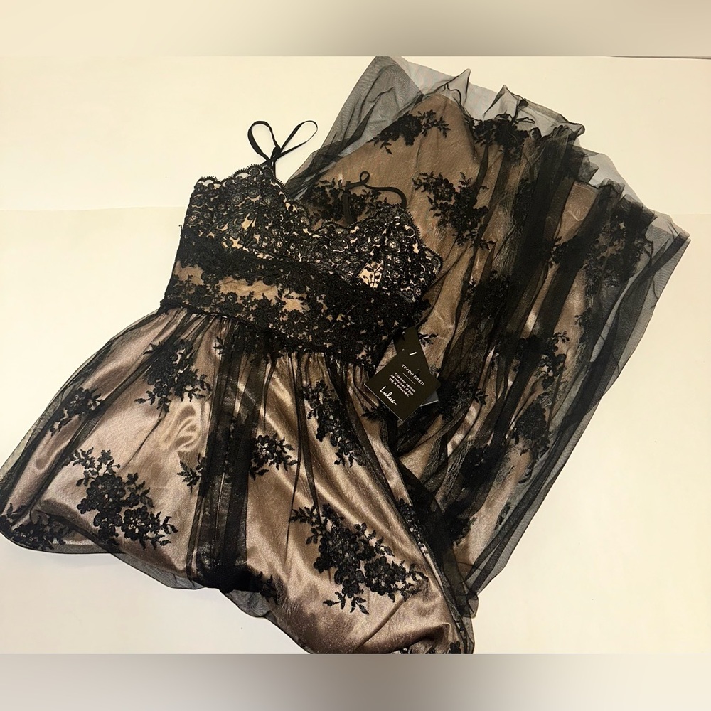 NWT Lulus Utter Elegance Black Embroidered Lace Maxi Dress​ Women’s XS MRSP $108 - Picture 8 of 8